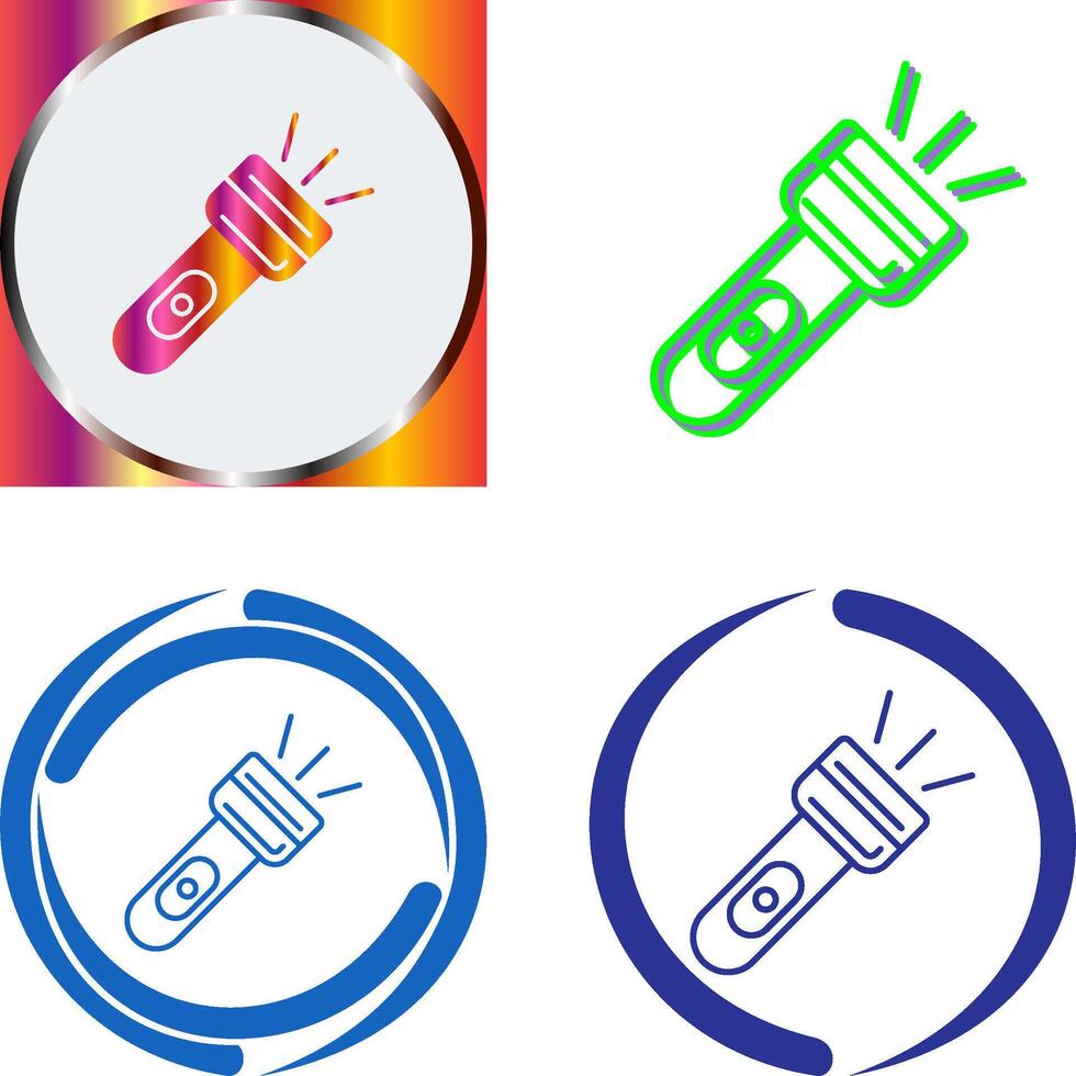Flash Light Icon Design vector