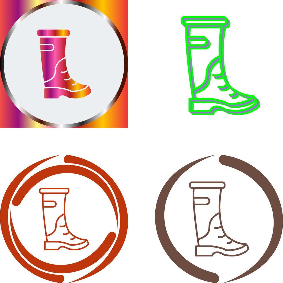 Rain Boots Icon Design vector