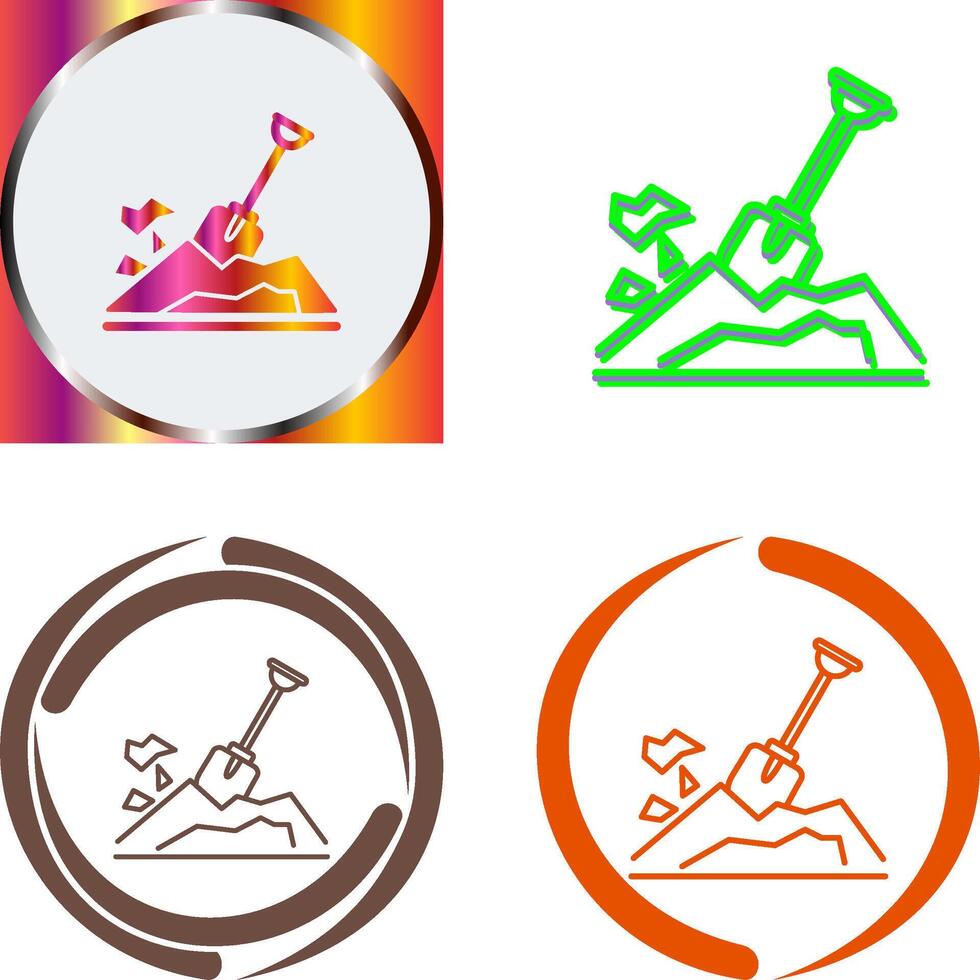 Digging Icon Design vector