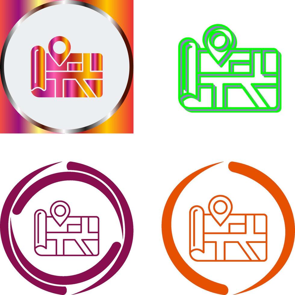 Map Icon Design vector