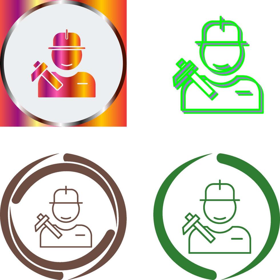 Worker Icon Design vector