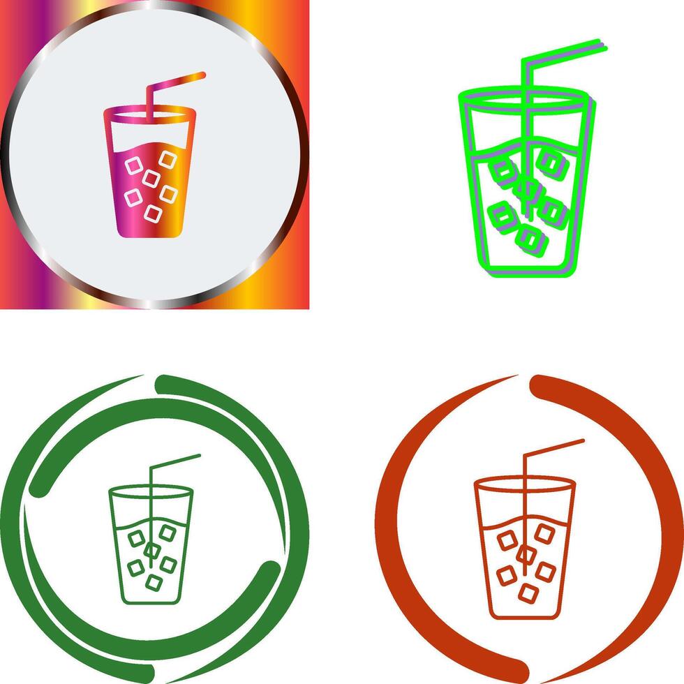 Cold Drink Icon Design vector