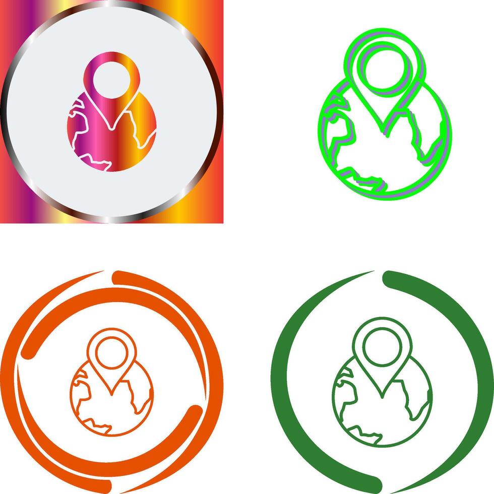World tour Icon Design vector