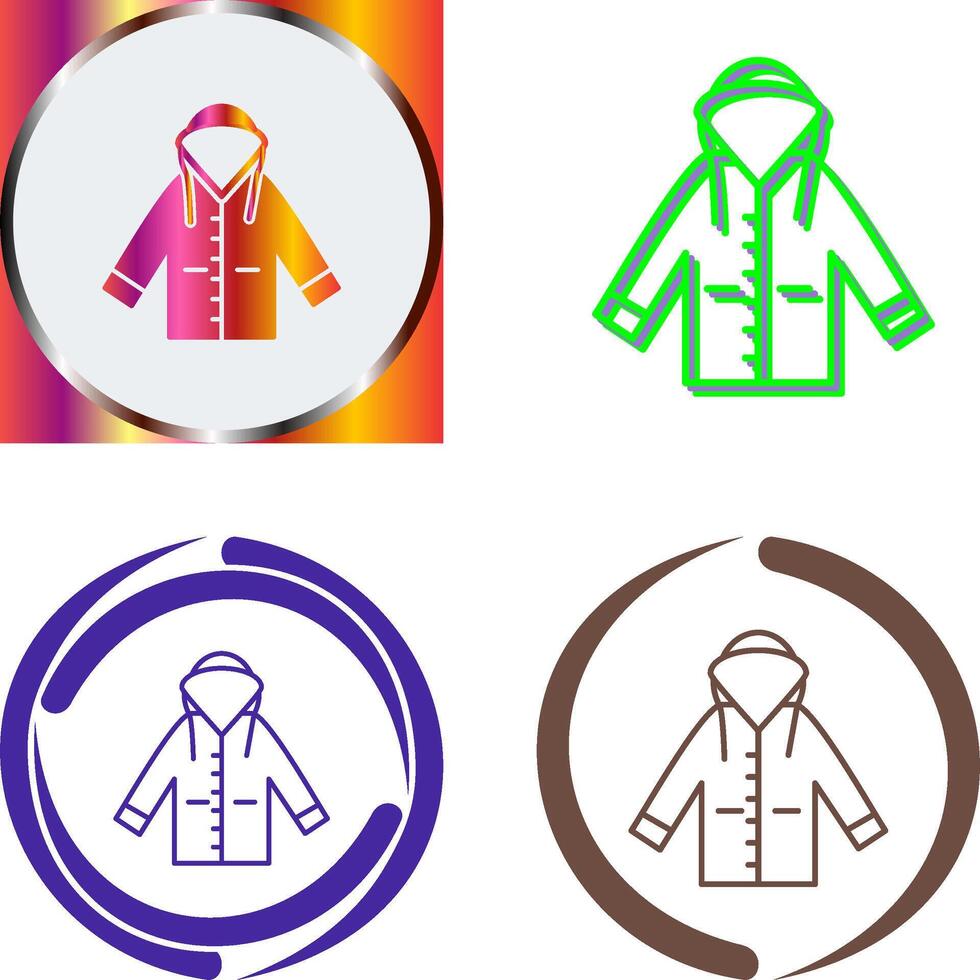 Raincoat Icon Design vector