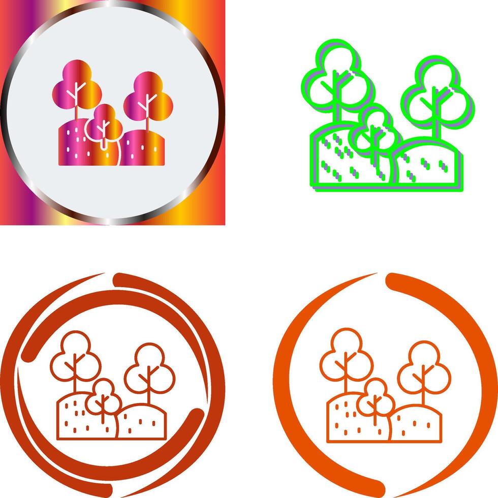 Forest Icon Design vector