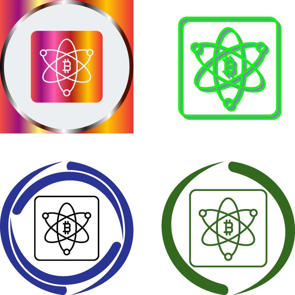 Bitcoin Science Icon Design vector