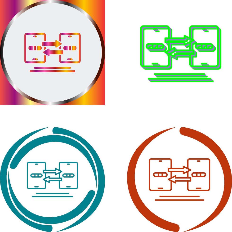 Data Synchronization Icon Design vector