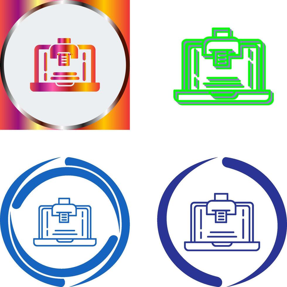 Print Icon Design vector