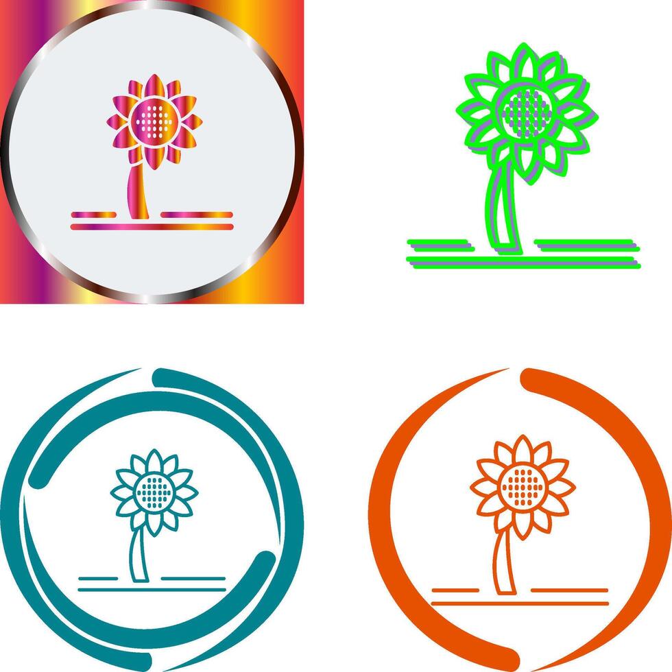Sunflower Icon Design vector