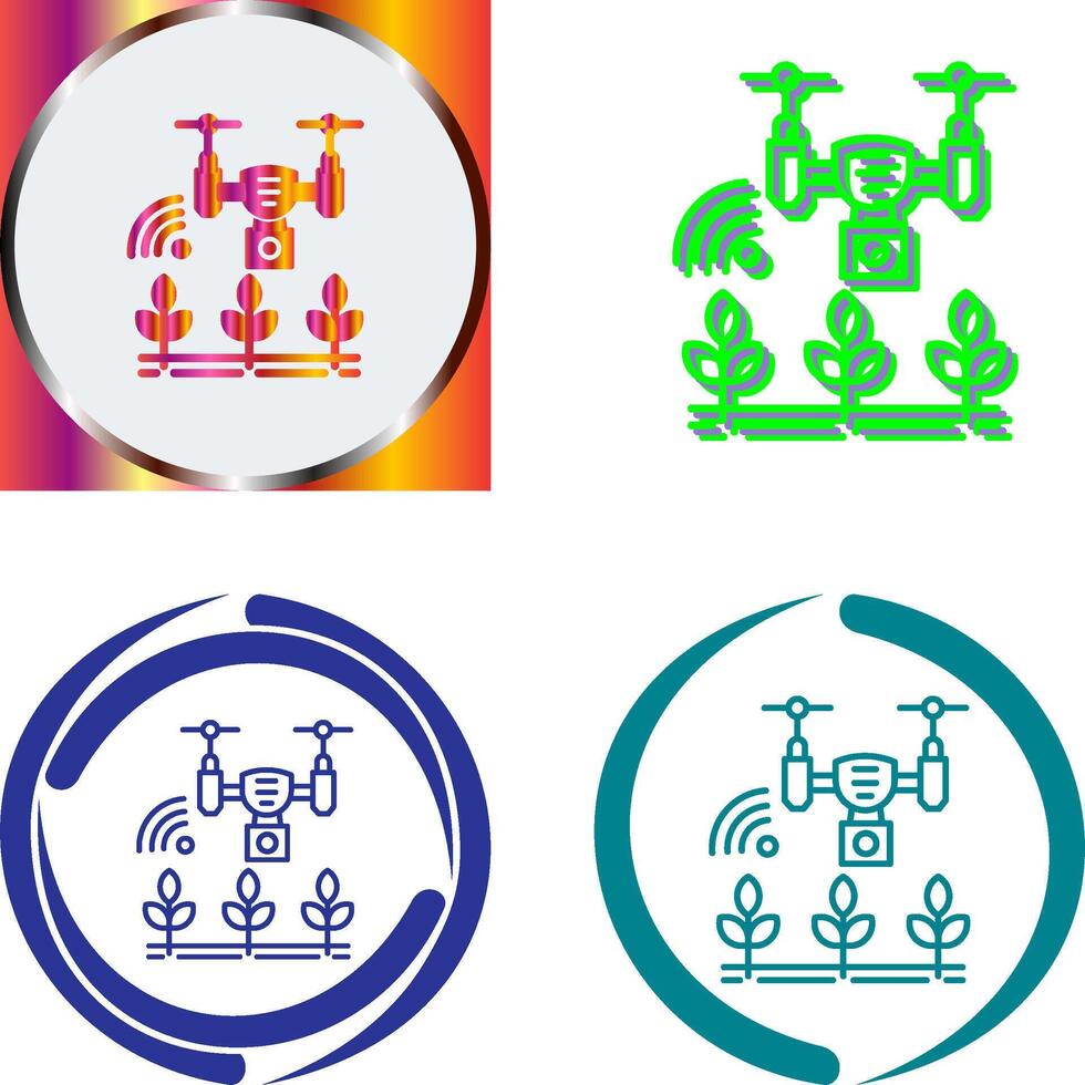 Smart Farm Icon Design vector