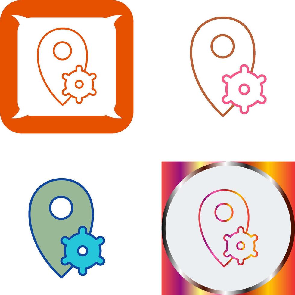 Location Settings Icon Design vector