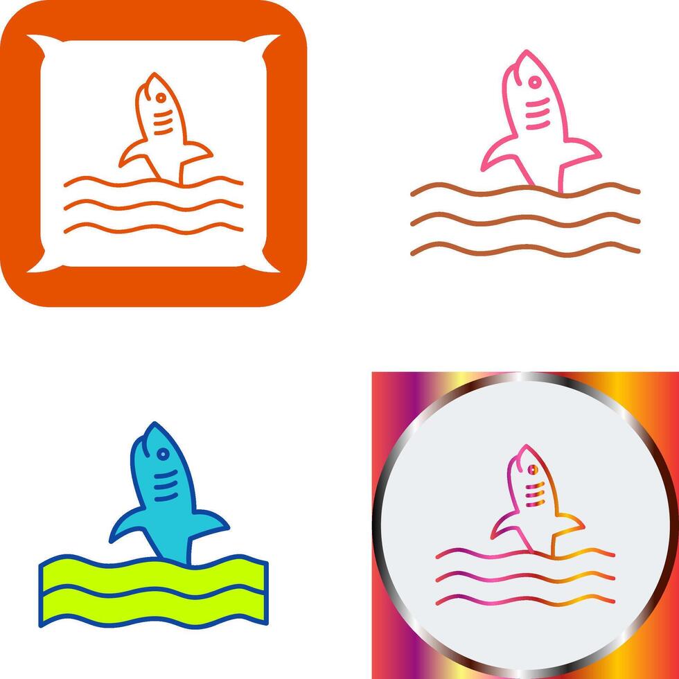 Dangerous Shark Icon Design vector