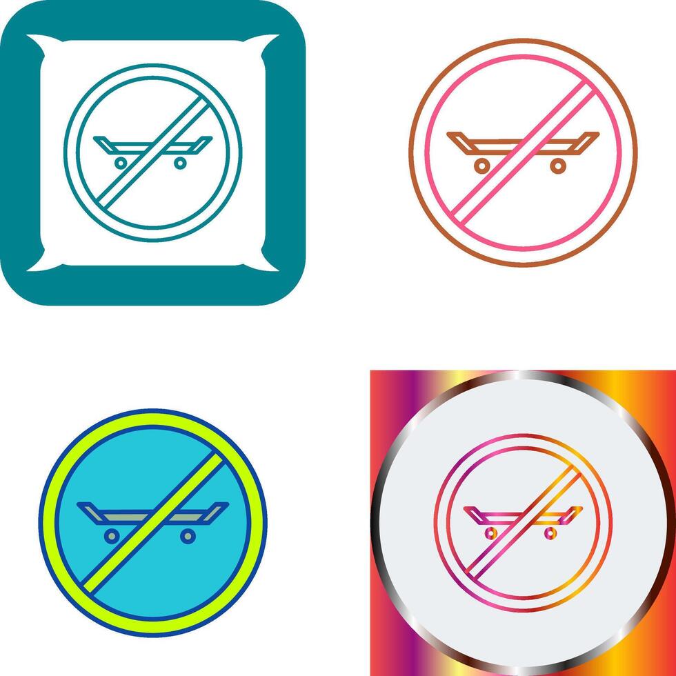 No Skating Icon Design vector