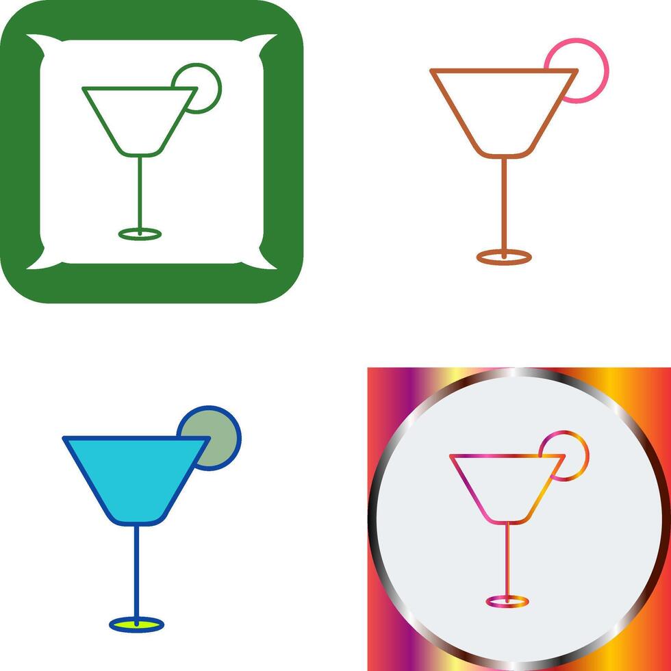 Cocktail Drink Icon Design vector