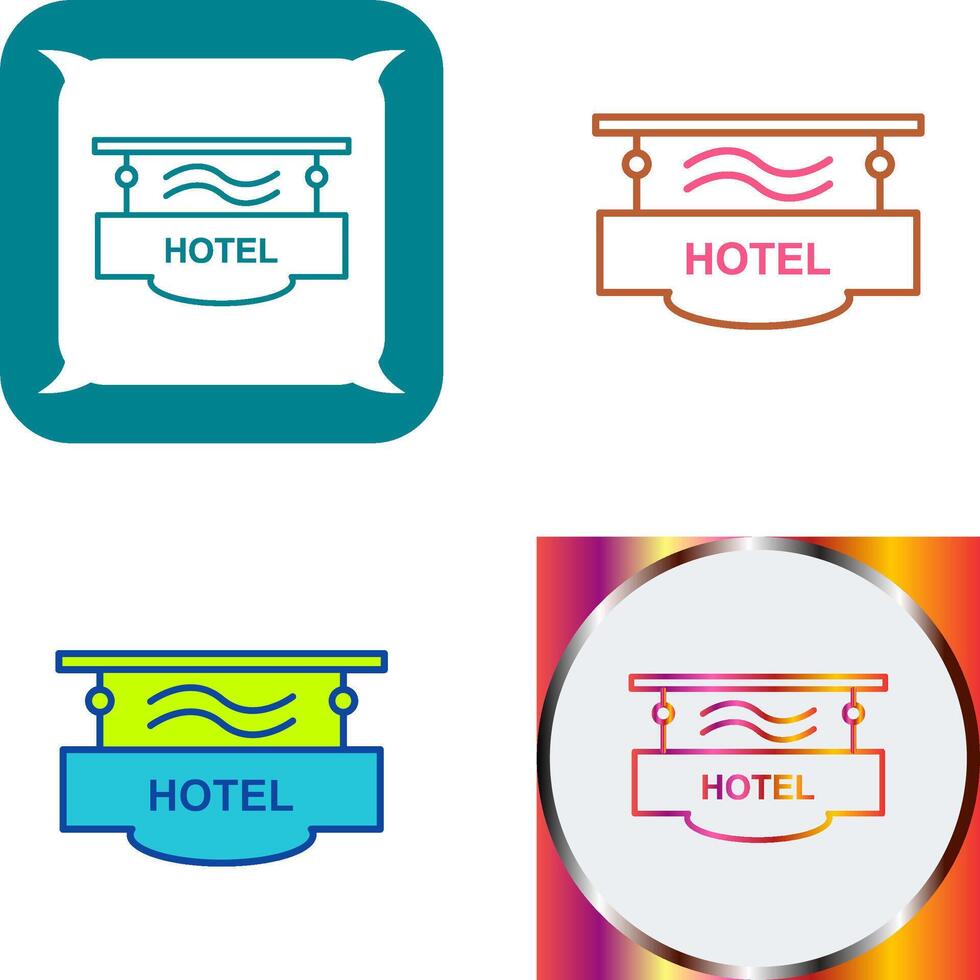 Hotel Sign Icon Design vector