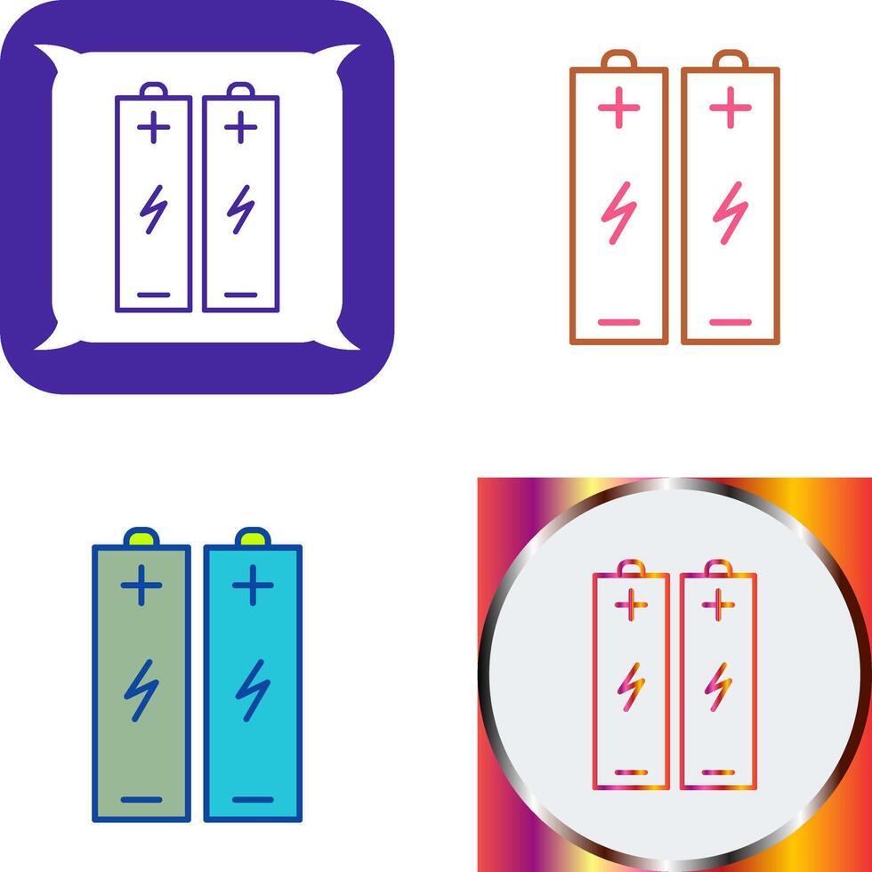 Batteries Icon Design vector
