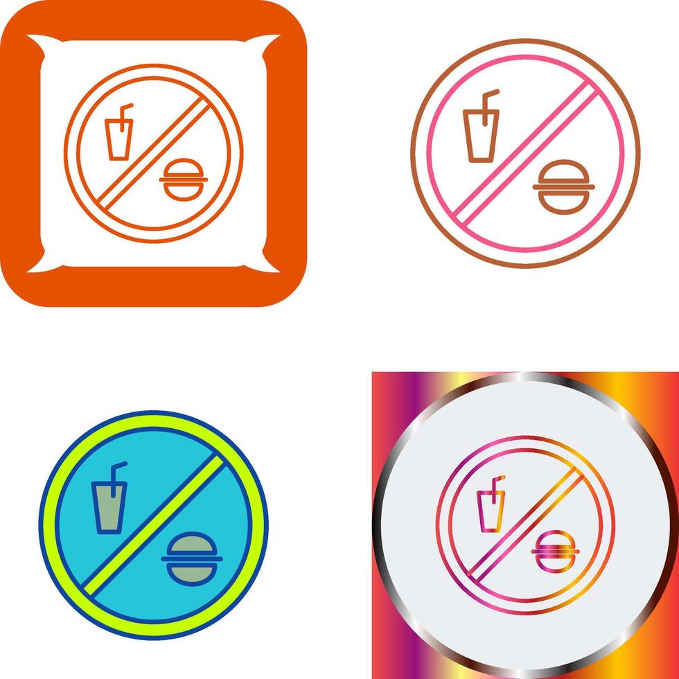 No Food or Drinks Icon Design vector