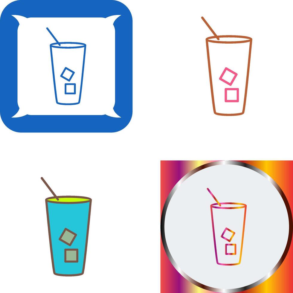 Iced Coffee Icon Design vector