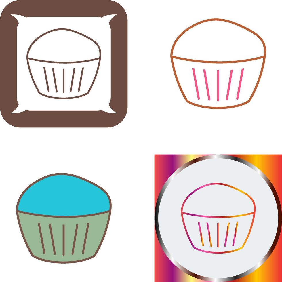 Chocolate Muffin Icon Design vector