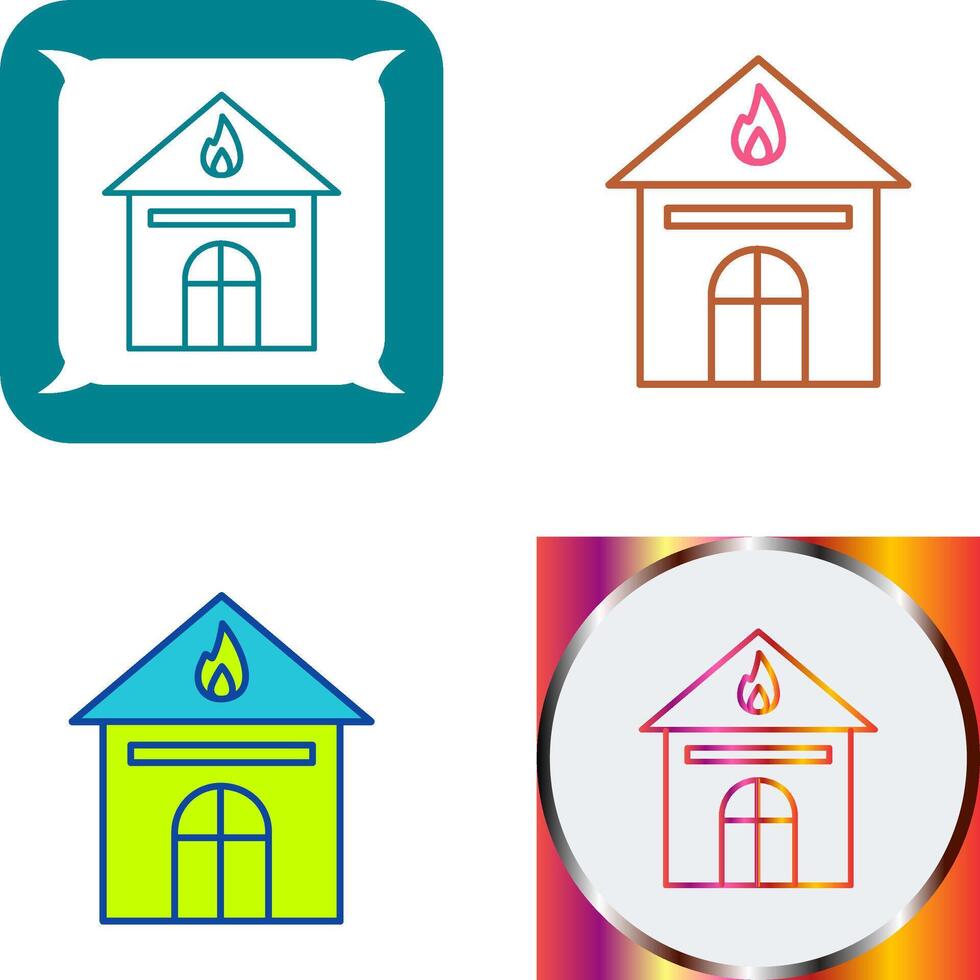 Unique Fire Brigade Icon Design vector