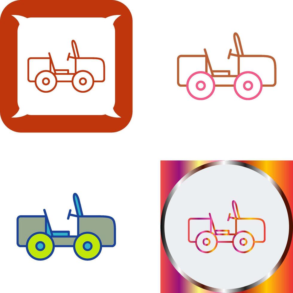 Safari Jeep Icon Design vector