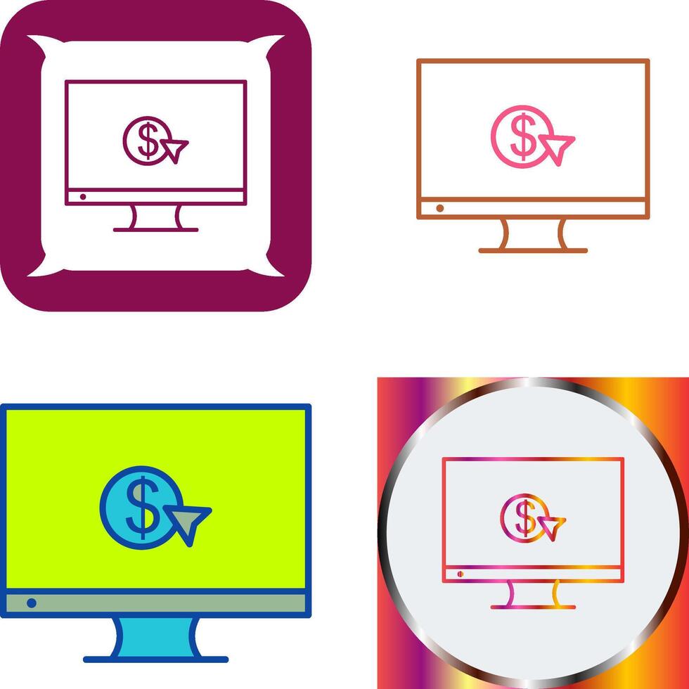 Unique Pay Per Click Icon Design vector