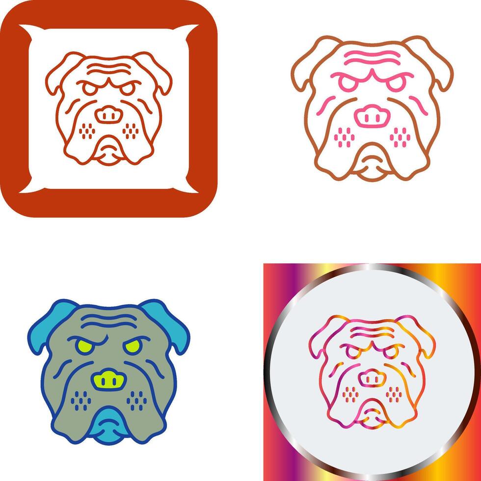 Bulldog Icon Design vector