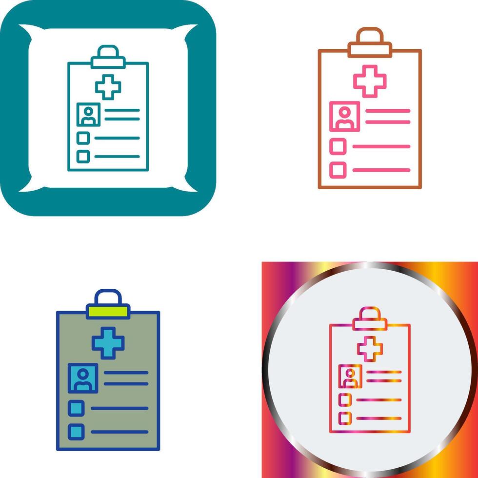 Medical Record Icon Design vector