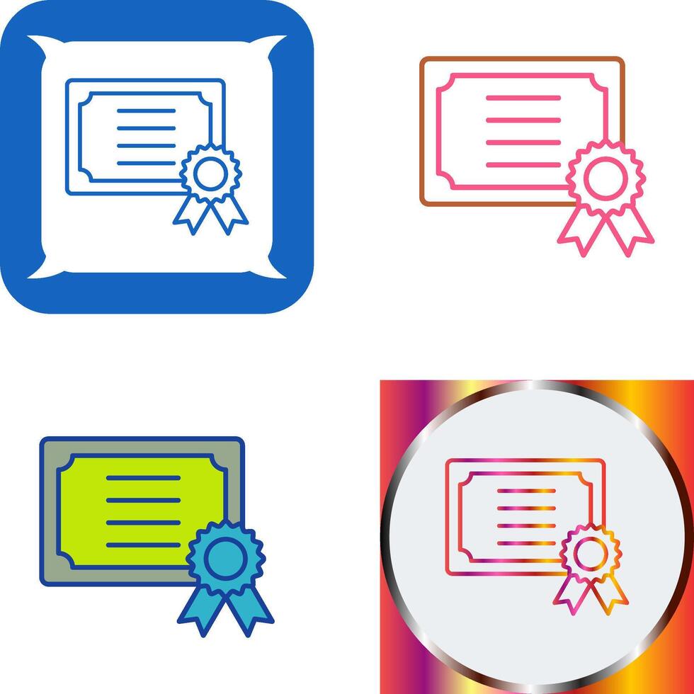 Certificate Icon Design vector