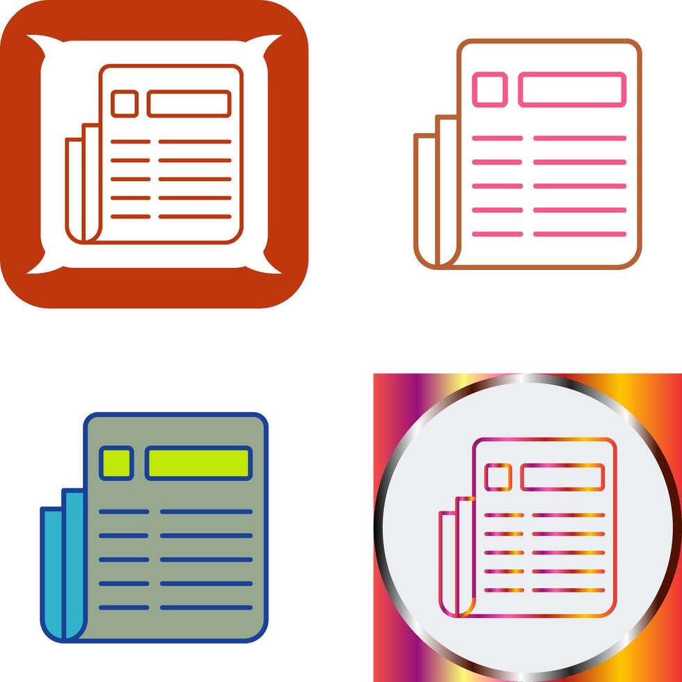 News Paper Icon Design vector
