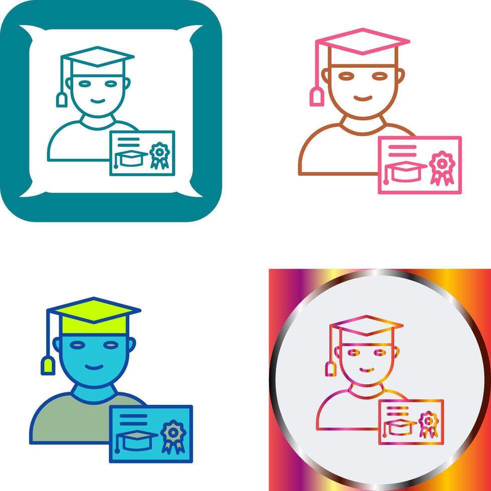 Unique Receiving Degree Icon Design vector