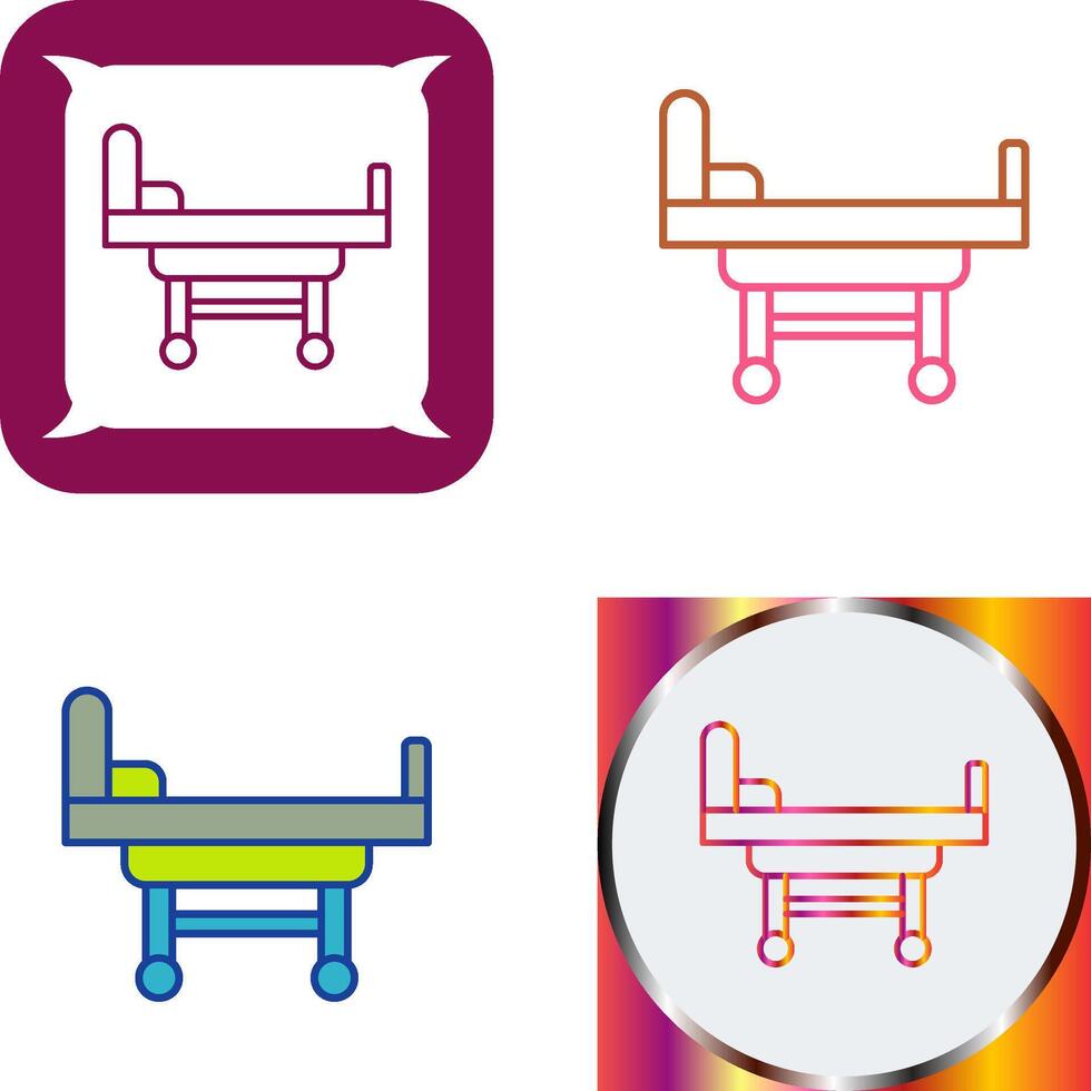 Hospital Bed Icon Design vector