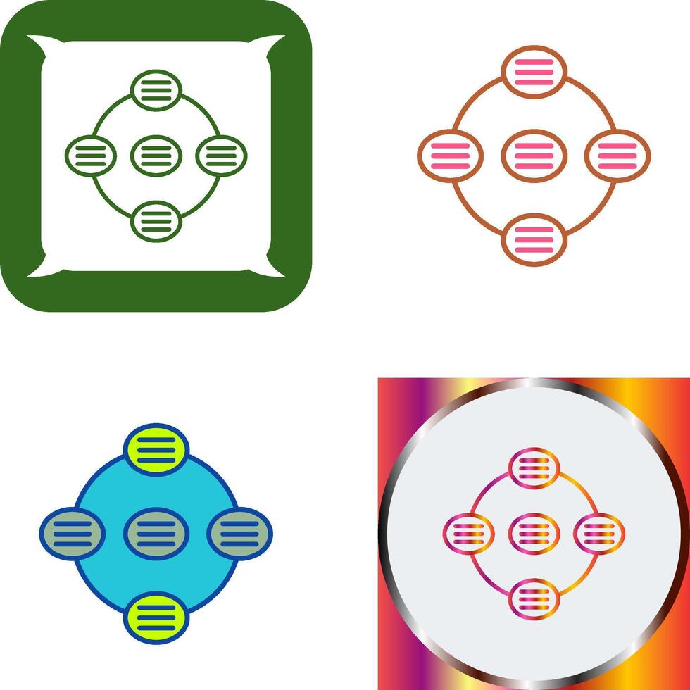 Unique Strategy Connsultation Icon Design vector