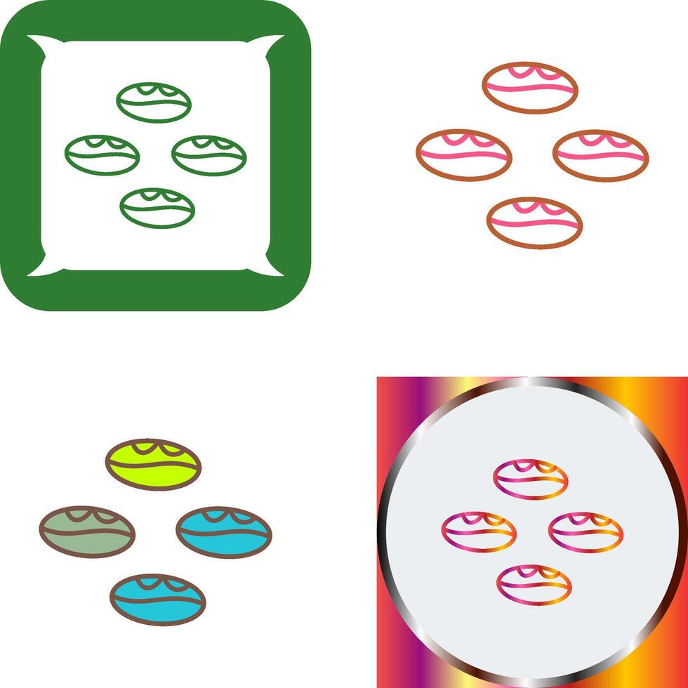 Coffee Beans Icon Design vector