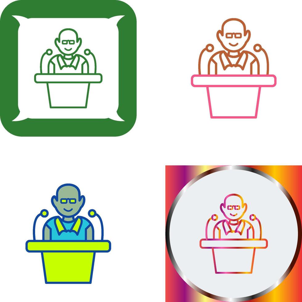 Unique Lecture Icon Design vector