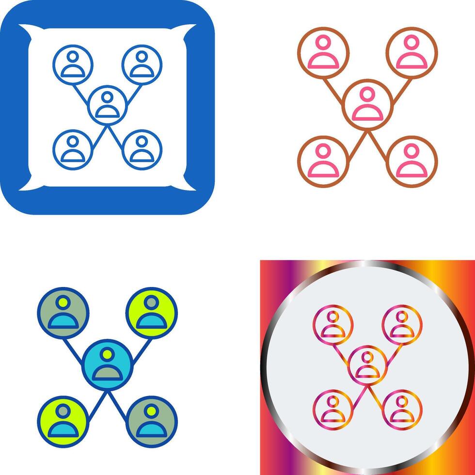 Unique Company Network Icon Design vector