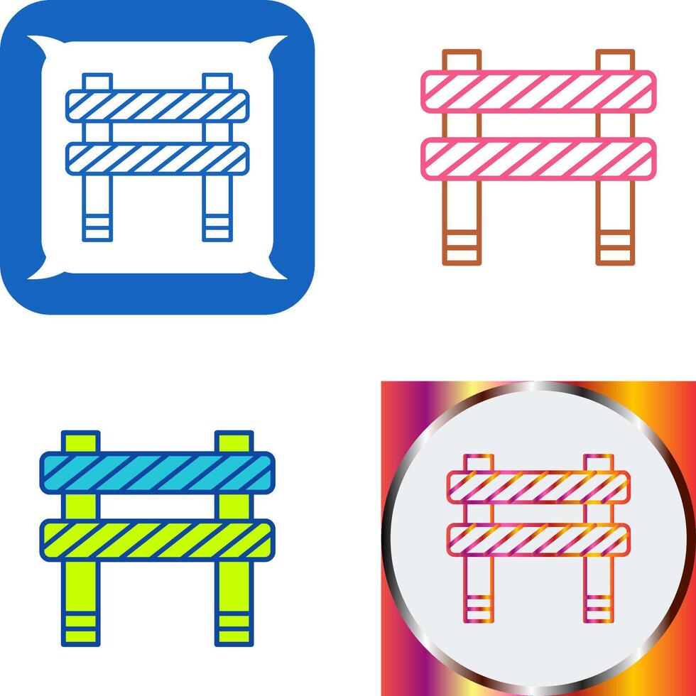 Unique Barrier Icon Design vector