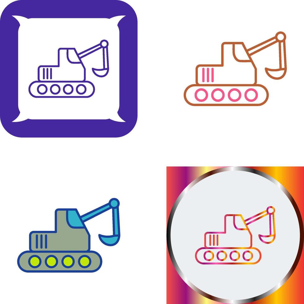 Escavator Icon Design vector