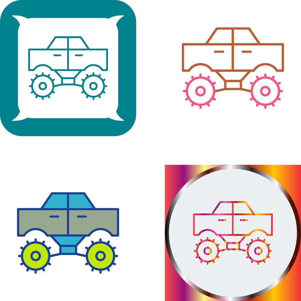 Monster Truck Icon Design vector