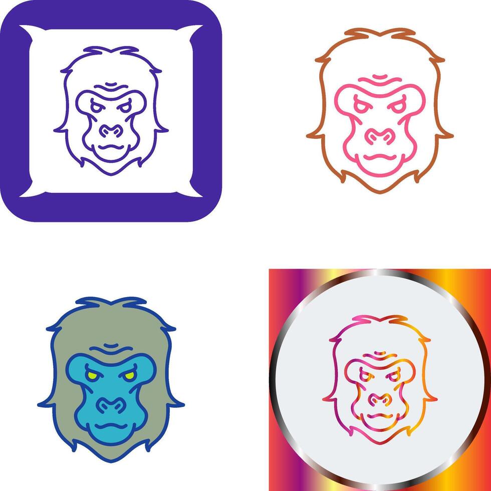 Gorilla Icon Design vector