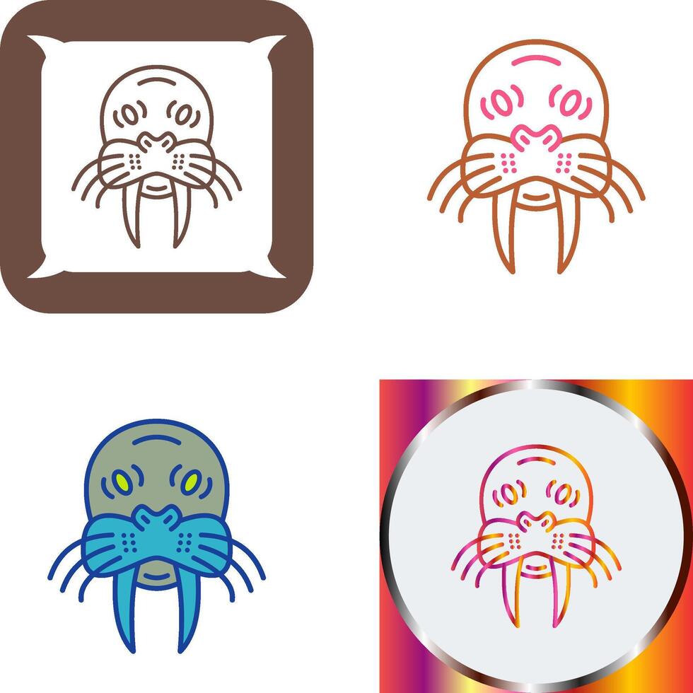 Walrus Icon Design vector