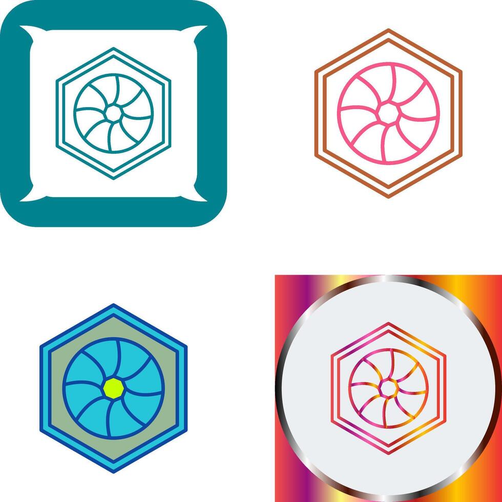 Unique Hexagonal Diaphram Icon Design vector
