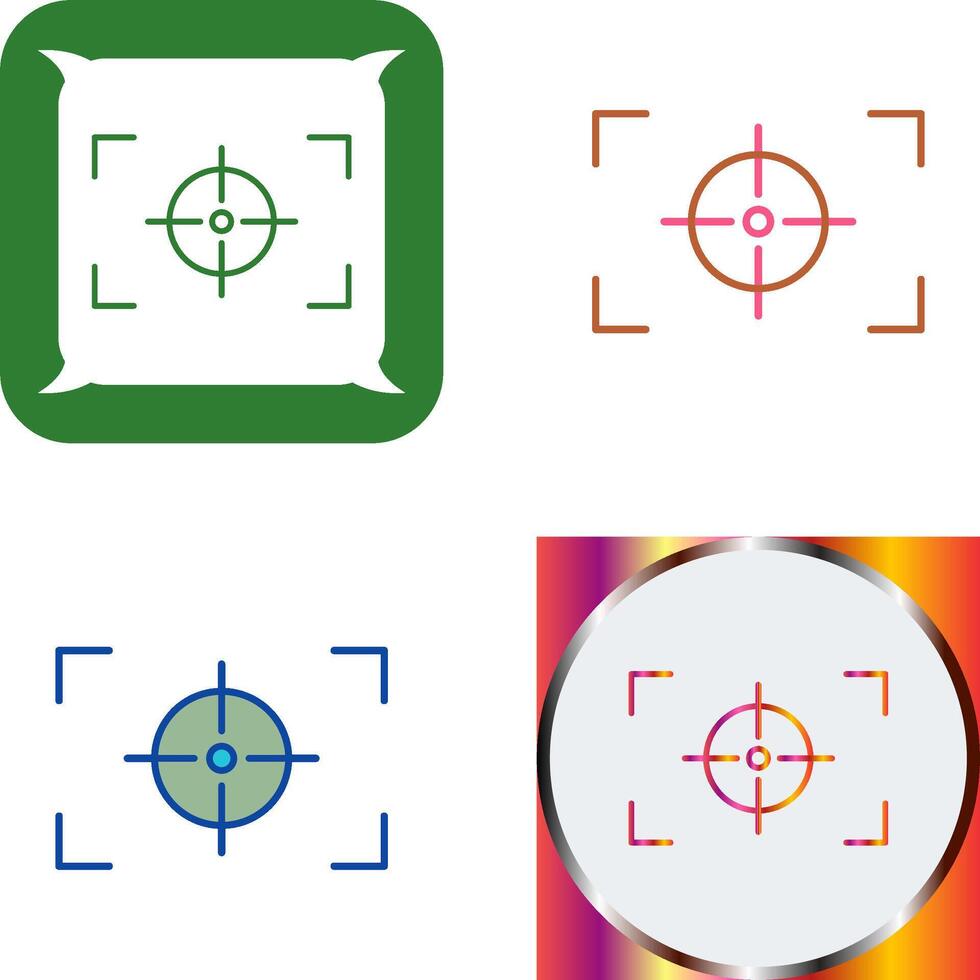 Unique Focus Horizontal Icon Design vector