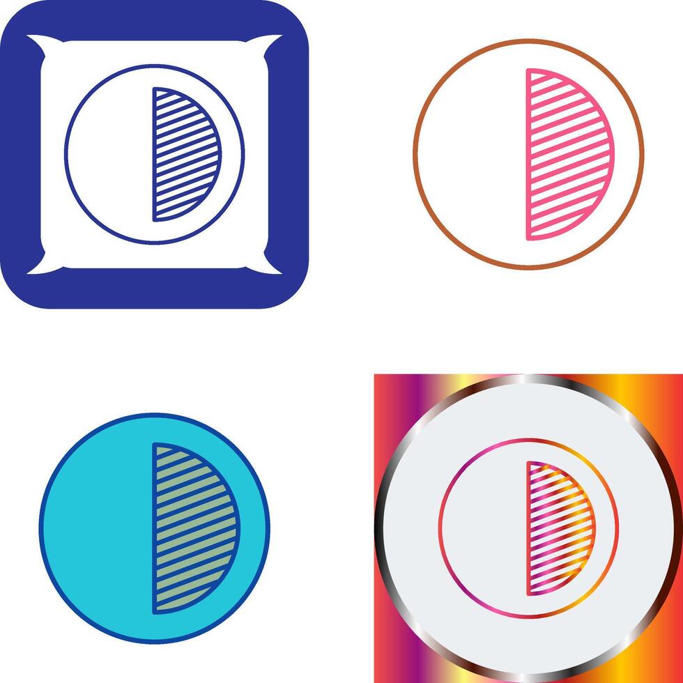 Unique Contrast Icon Design vector