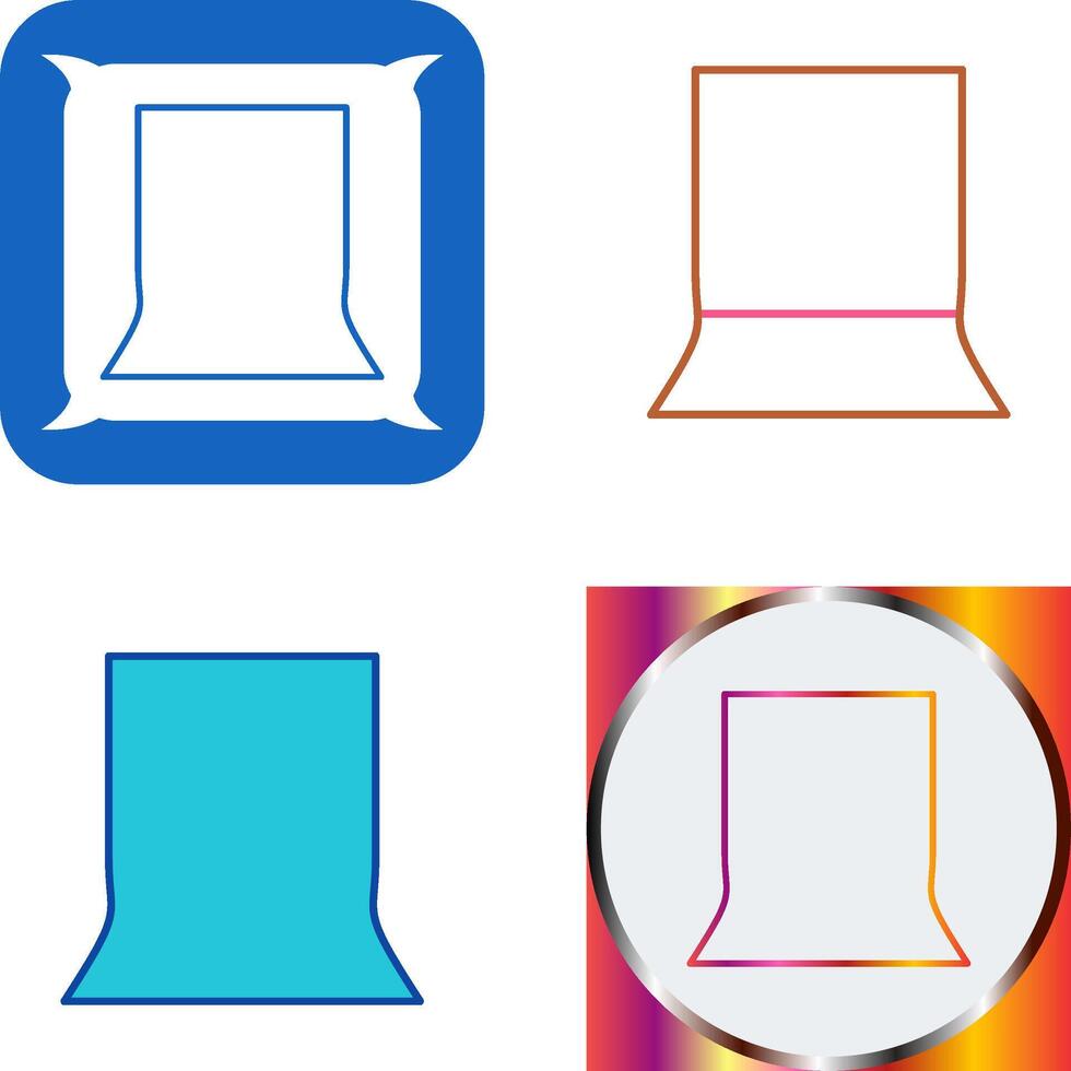 Unique Back Stand Icon Design vector
