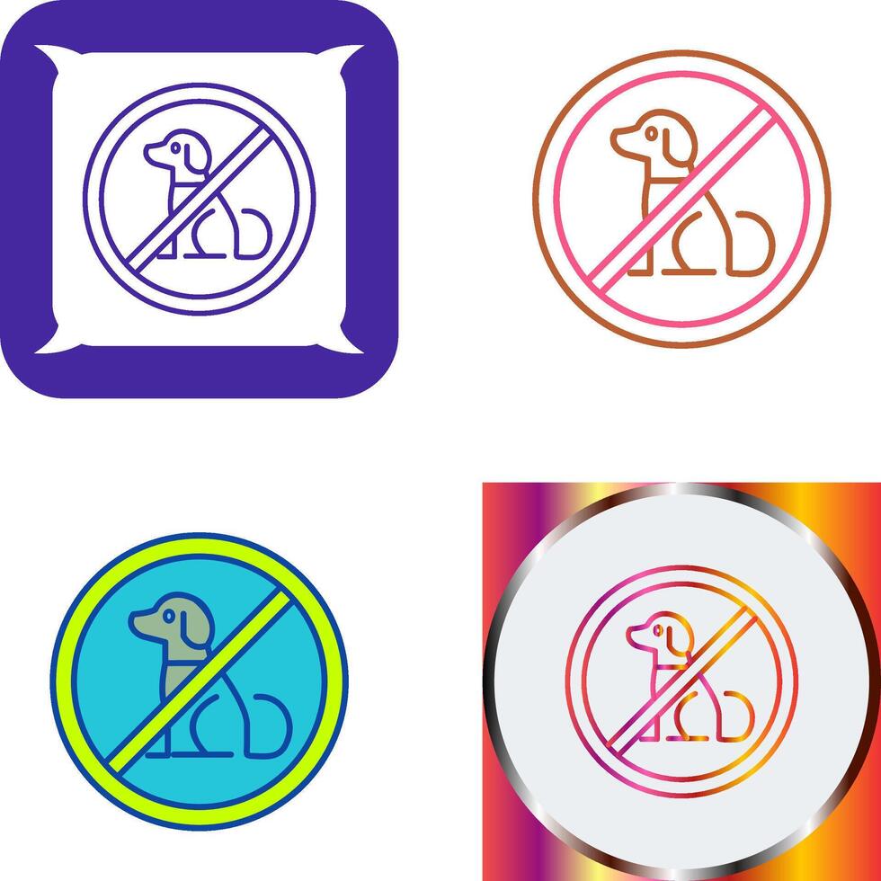 No Pets Icon Design vector
