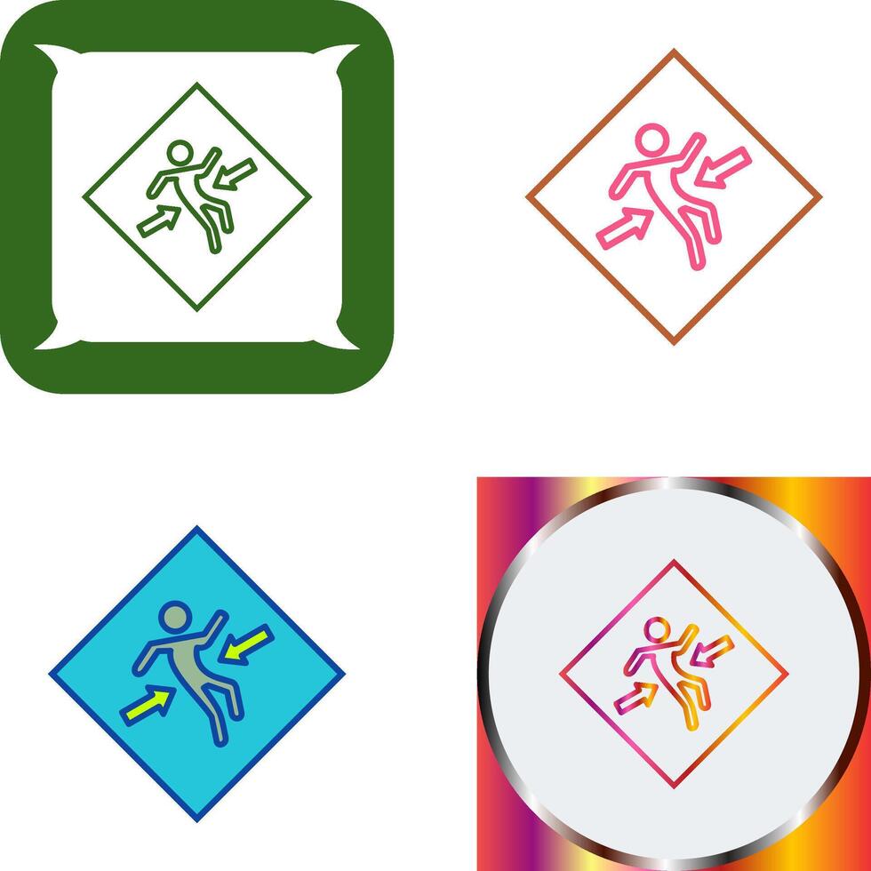 Crush Zone Icon Design vector