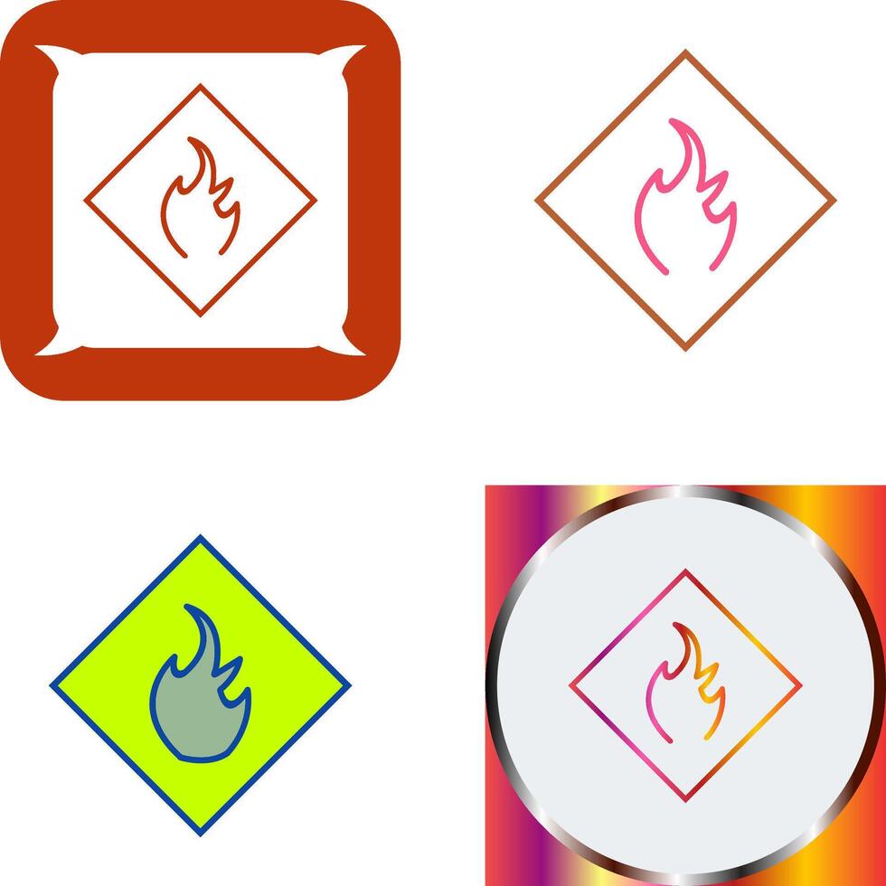 Danger of Flame Icon Design vector