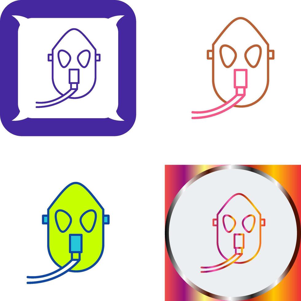 Unique Oxygen Mask Icon Design vector