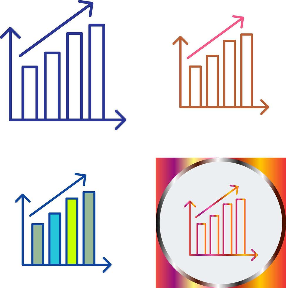 Rising Statistics Icon Design vector